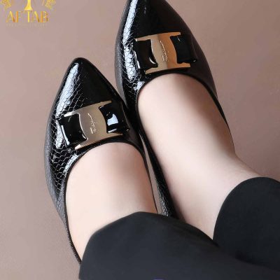 کفش مجلسی پوست ماری سگکدار پابزرگ