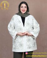 مانتو یقه انگلیسی قیطون دوزی سایزبزرگ