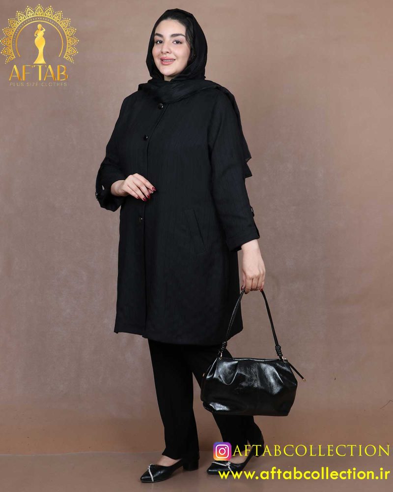 مانتو لوئیز آستین رگلان سایزبزرگ