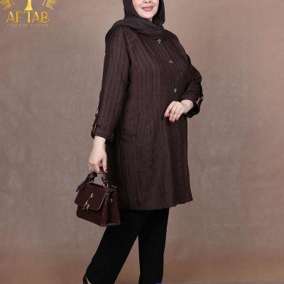 مانتو لوئیز آستین رگلان سایزبزرگ