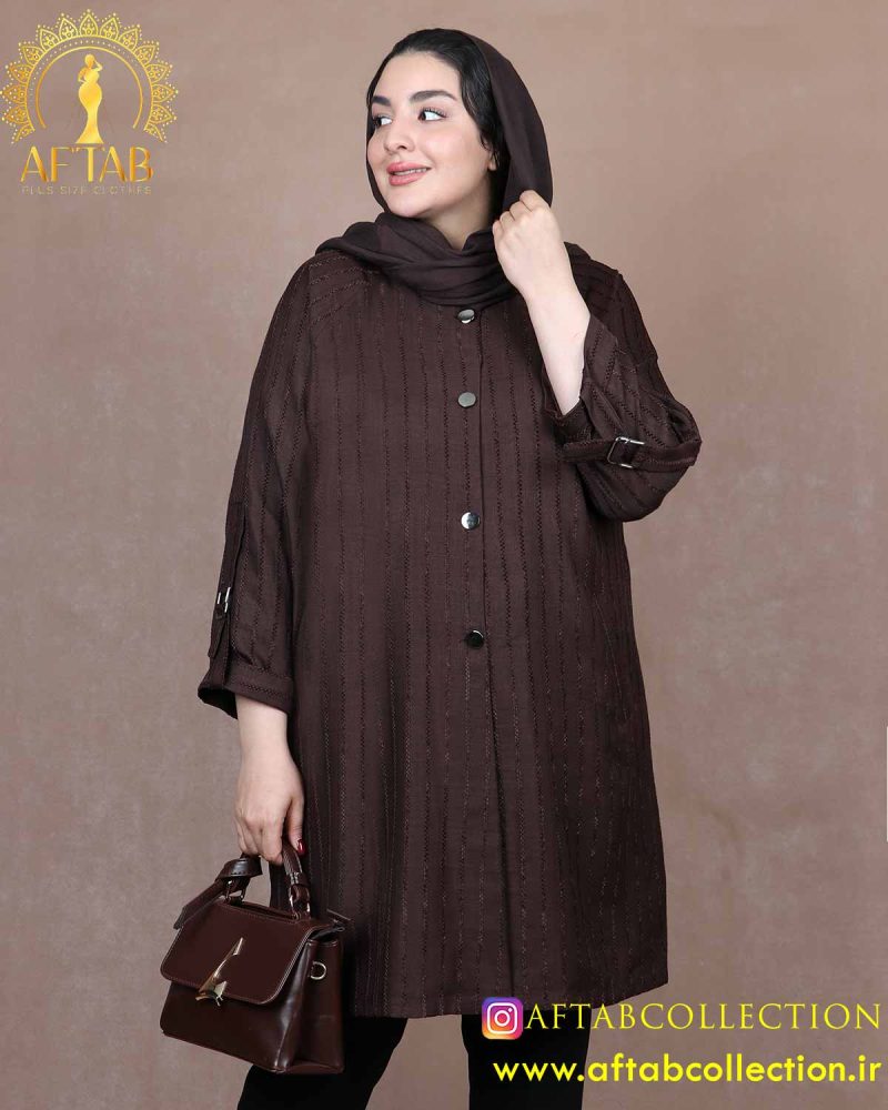مانتو لوئیز آستین رگلان سایزبزرگ