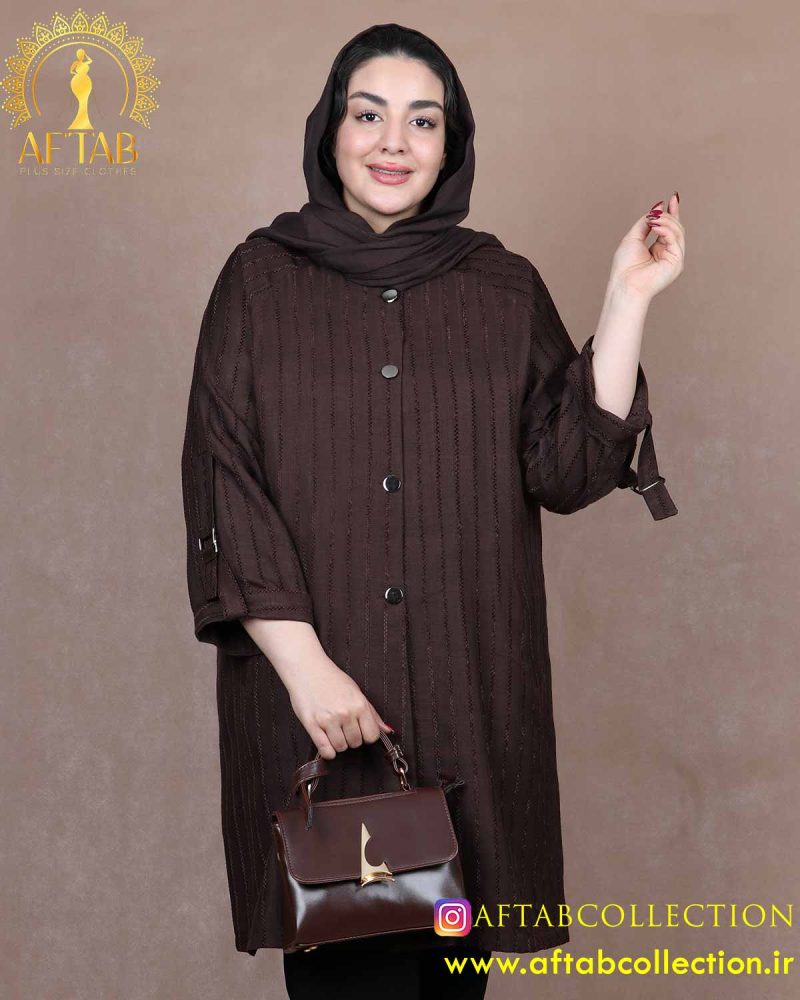 مانتو لوئیز آستین رگلان سایزبزرگ