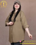 مانتو نخ روسی جیب پیله سایزبزرگ