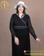 پیراهن مجلسی دانتل حریر سایزبزرگ