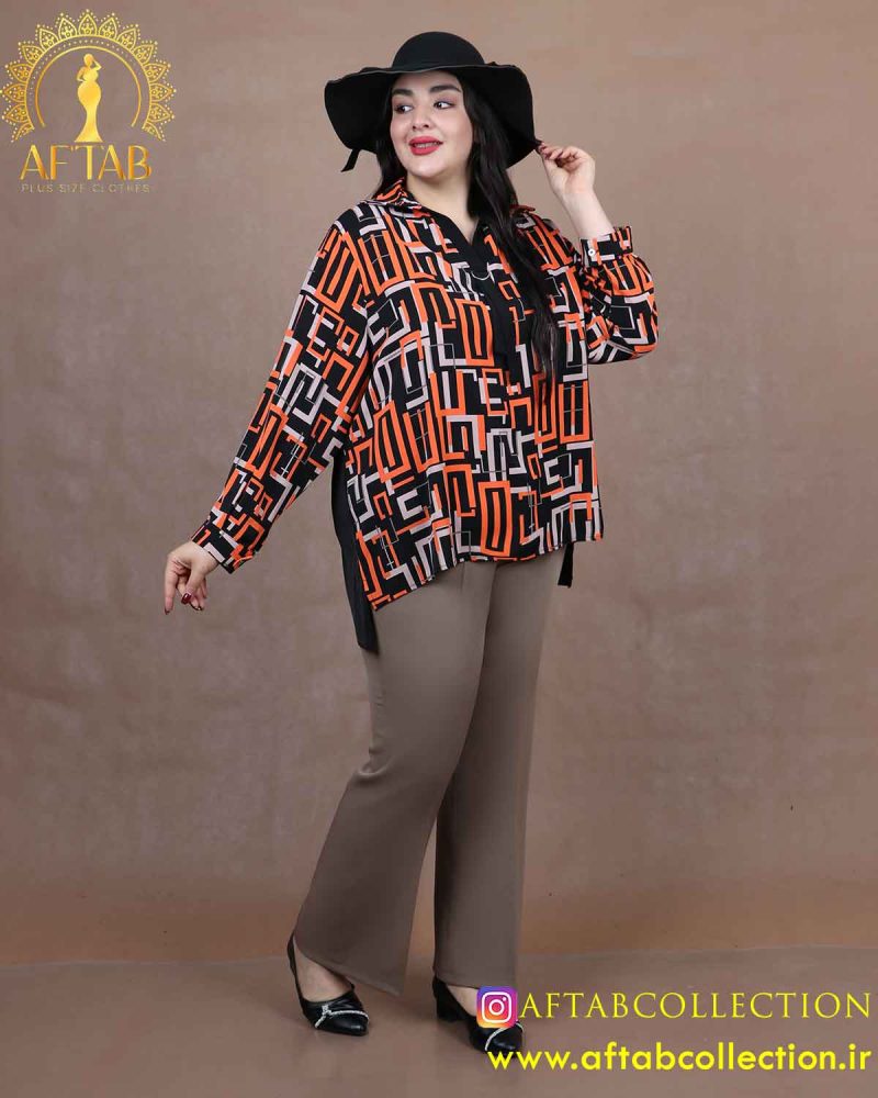 شومیز کراواتی سگکدار سایزبزرگ