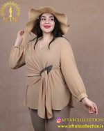 شومیز حریر شالدار سایزبزرگ