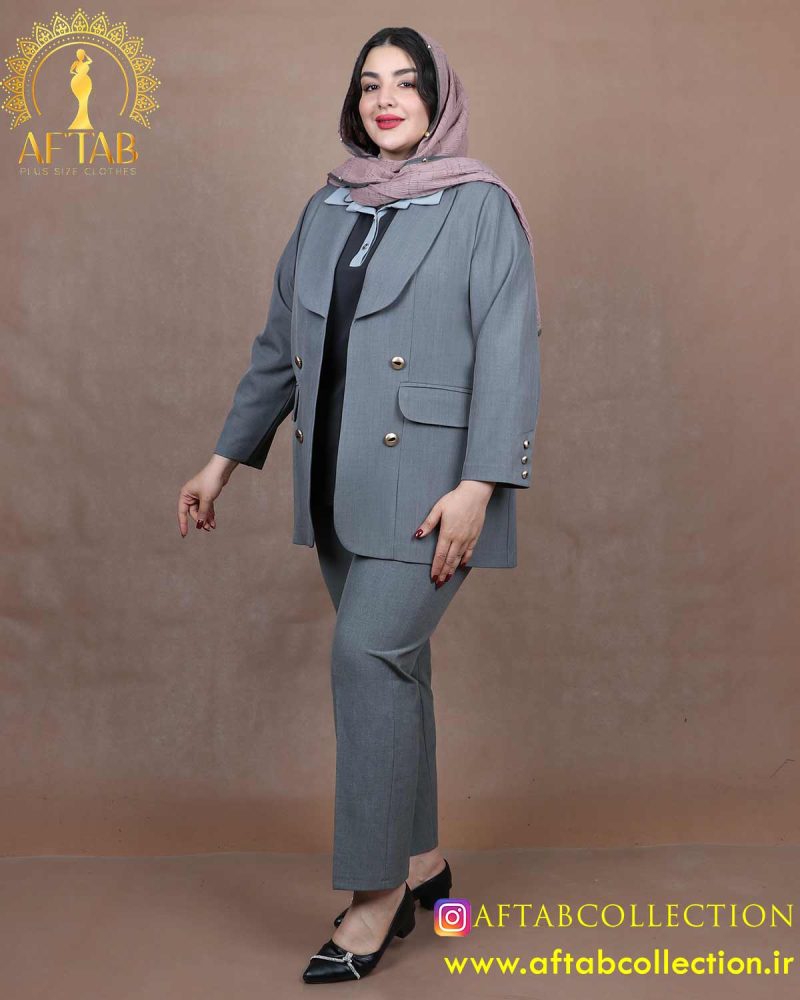 کت بزیاق یقه بلیزر سایزبزرگ