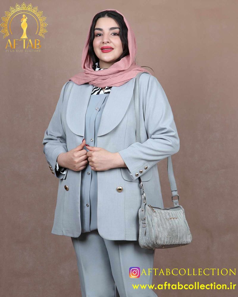 کت بزیاق یقه بلیزر سایزبزرگ