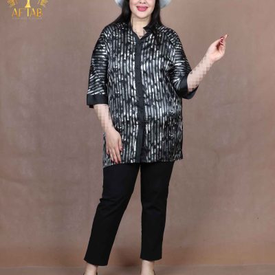 شومیز ساتن آستین رگلان سایزبزرگ