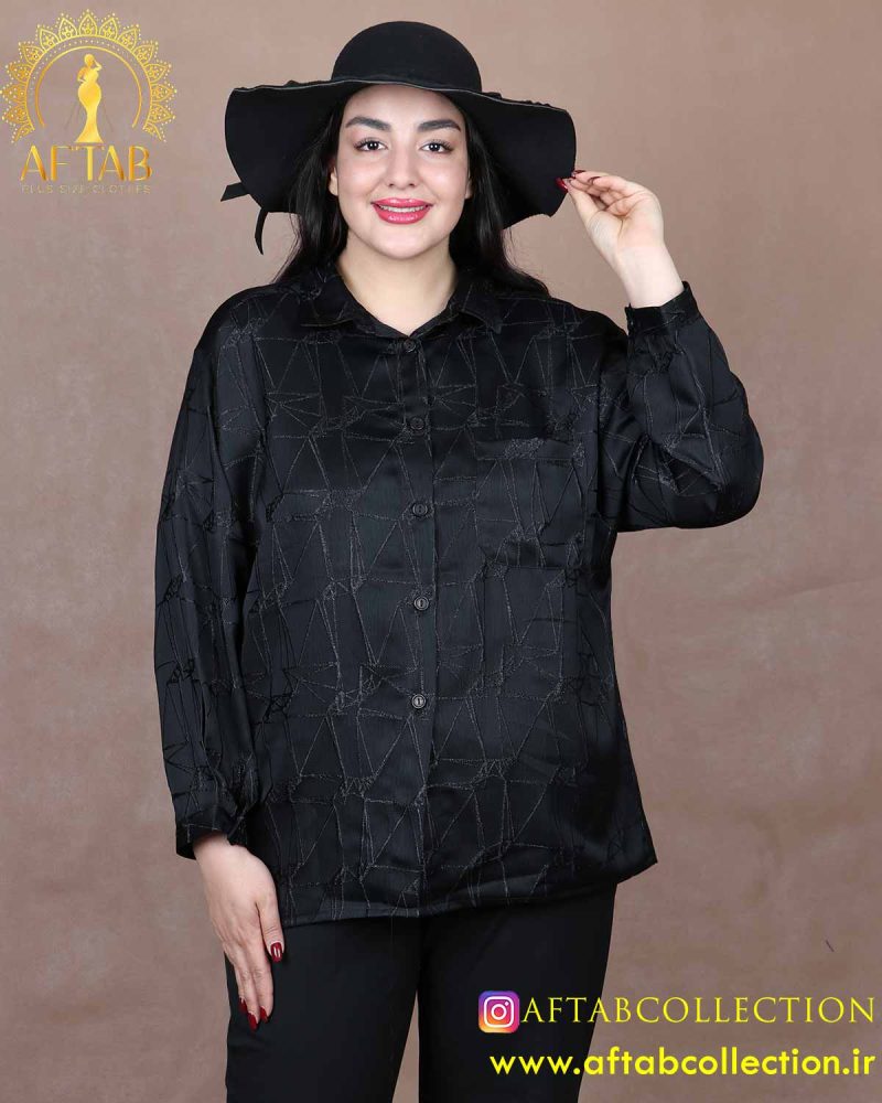شومیز زارا ژاکارد سایزبزرگ