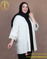 مانتو لنین سوزندوزی جلو باز سایزبزرگ