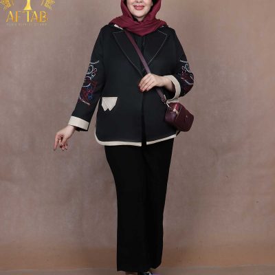 مانتو مازراتی گلدوزی زنجیر سایزبزرگ