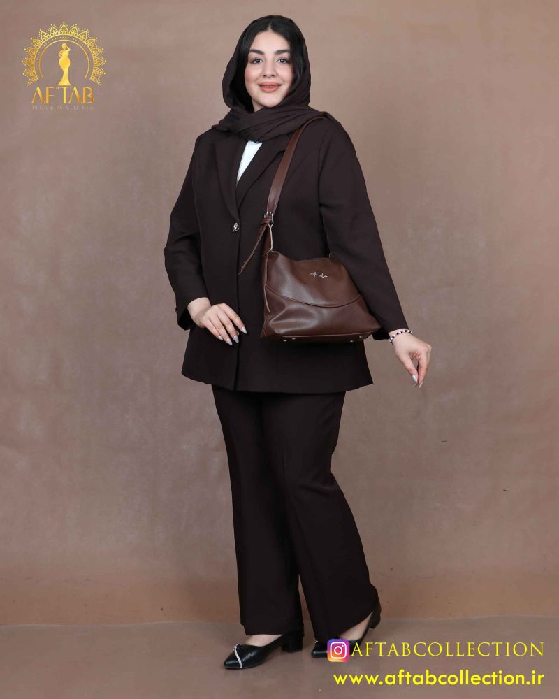 کت و شلوار یقه انگلیسی بزیاق سایزبزرگ