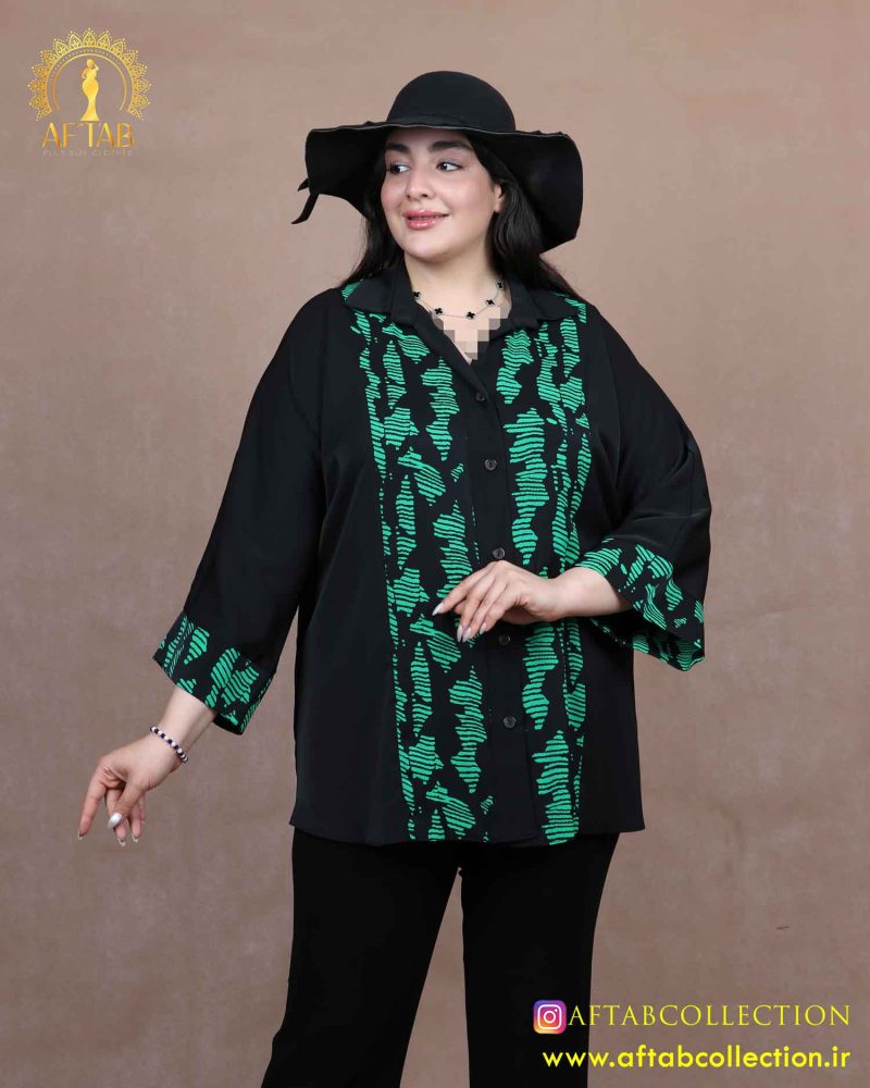 شومیز الیزا جلو طرحدار سایزبزرگ