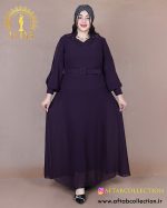 پیراهن مجلسی یقه ایستاده سایزبزرگ