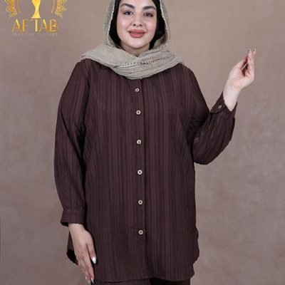 ست مانتو و شلوار لوئیز ریش سایزبزرگ