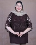 شومیز جلو دانتل سایزبزرگ