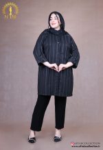مانتو لوئیز ریش آستین سگک سایزبزرگ