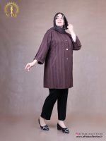 مانتو لوئیز ریش آستین سگک سایزبزرگ
