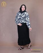 دامن لنین پایین چین سایزبزرگ