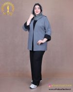 مانتو و شلوار سافاری سایزبزرگ