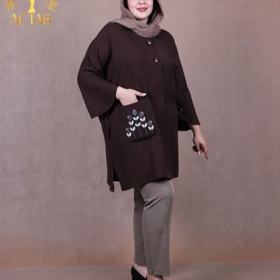 مانتو پانچ گلدوزی فری سایزبزرگ
