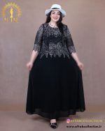 پیراهن مجلسی تمام سنگی سایزبزرگ 6900 - Image 4