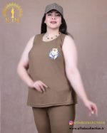 ست تاپ و شلوارک چاپی سایزبزرگ