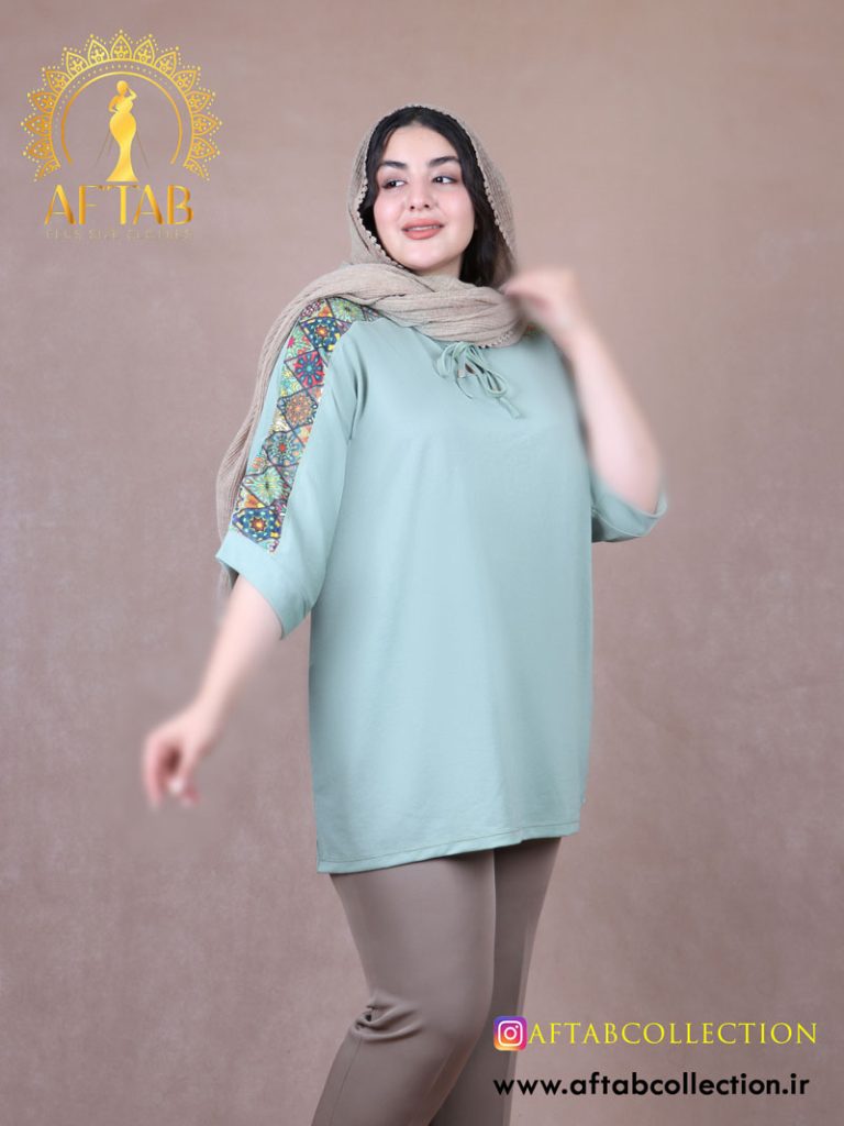 تونیک مانتو سرشانه سنتی سایزبزرگ