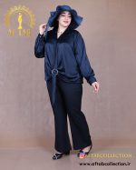 شومیز ساتن حلقه دیپلمات سایزبزرگ مجلسی