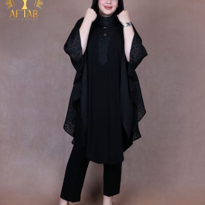 مانتو پانچ گیپور مطلسی سایزبزرگ