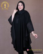 مانتو پانچ گیپور مطلسی سایزبزرگ شیک