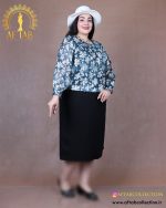 شومیز طرحدار پلیسه سایزبزرگ