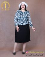 شومیز طرحدار پلیسه سایزبزرگ