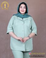 ست مانتو و شلوار نخ روس سایزبزرگ