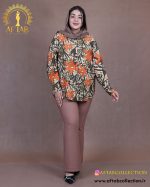 شومیز نخی طرحدار سایزبزرگ