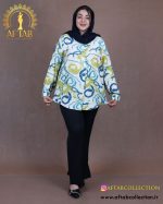 شومیز نخی طرحدار سایزبزرگ