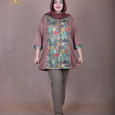 تونیک یقه اشکی سنتی سایزبزرگ