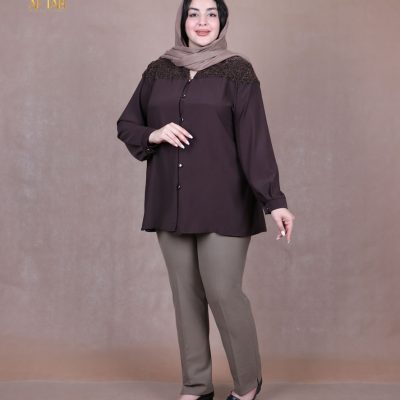 شومیز بالا گیپور سایزبزرگ