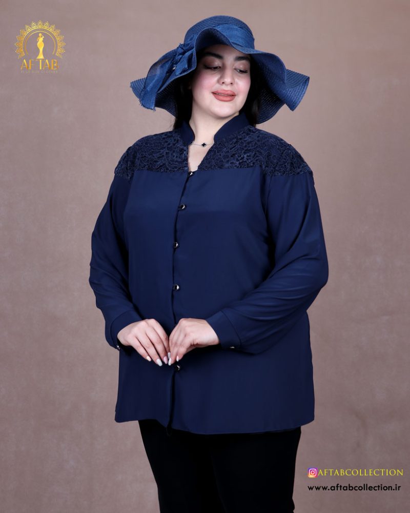 شومیز بالا گیپور سایزبزرگ
