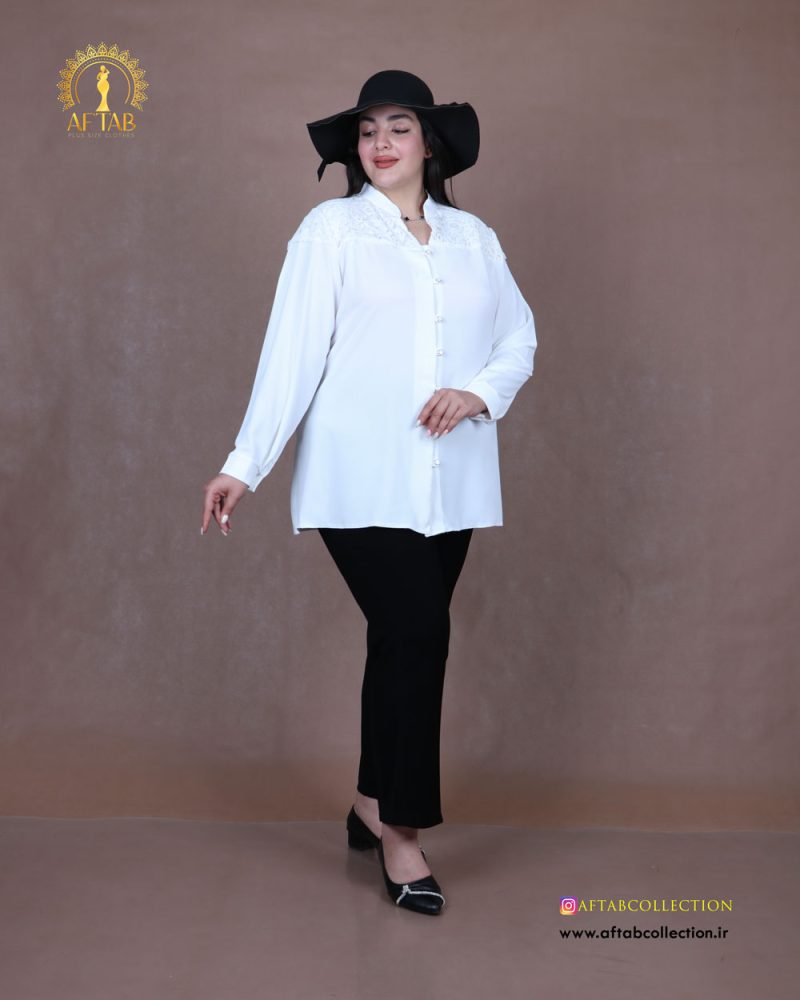 شومیز بالا گیپور سایزبزرگ
