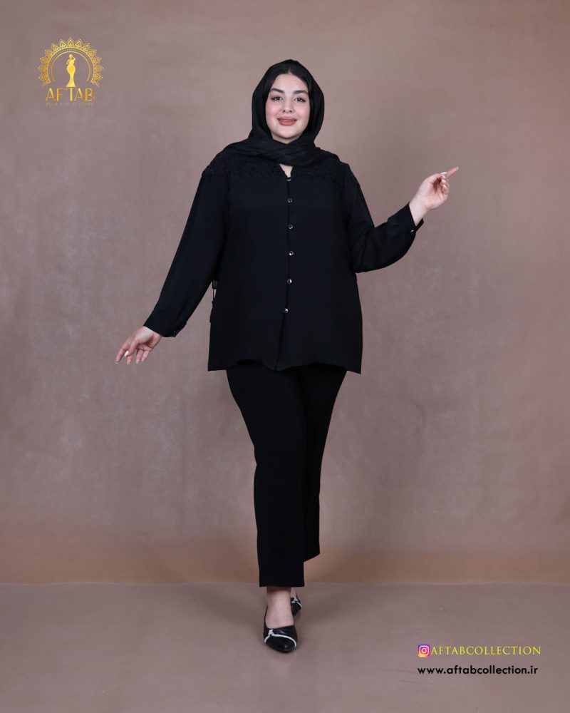 شومیز بالا گیپور سایزبزرگ