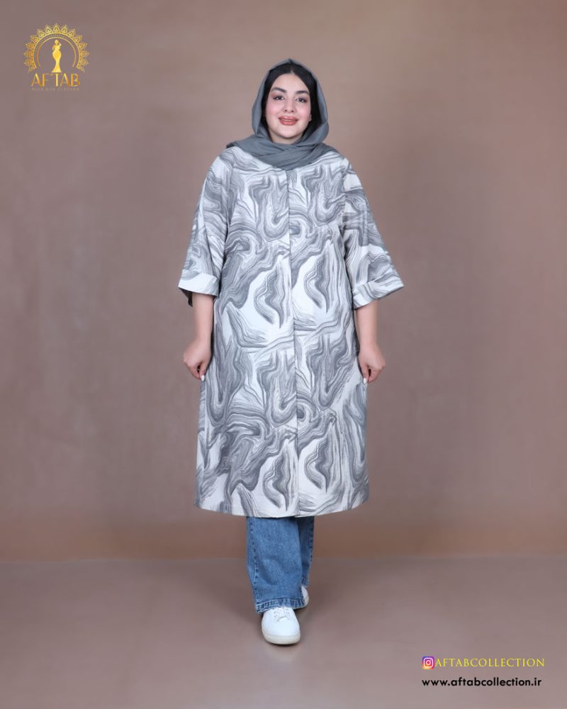 مانتو سوفیا ابروبادی بلند سایزبزرگ