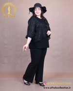شومیز گیپور پولکی سایزبزرگ مجلسی