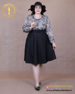 دامن مازراتی کلوش قد کوتاه سایزبزرگ
