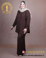 ست مانتو و شلوار سوفیا ژاکارد سایزبزرگ سبک