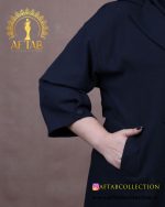 مانتو لنین جلو باز یقه انگلیسی سایزبزرگ