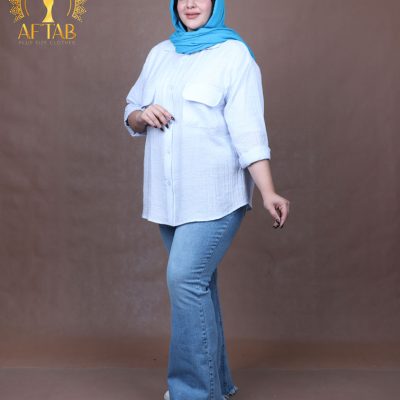 مانتو ساوایا یقه مردانه سایزبزرگ