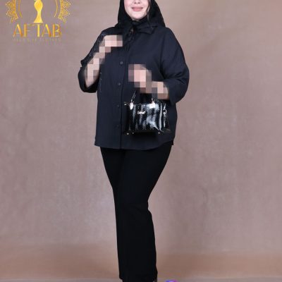 مانتو شانتون گلدوزی کوتاه سایزبزرگ