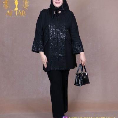 مانتو سوزندوزی سرخپوستی سایزبزرگ تابستانه